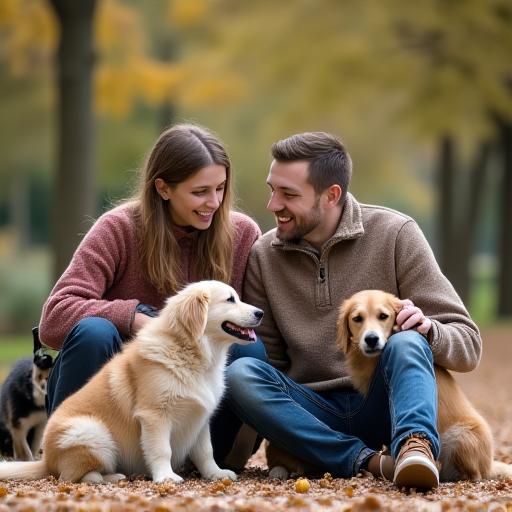 Multiple Pets Family Photography Park Session London